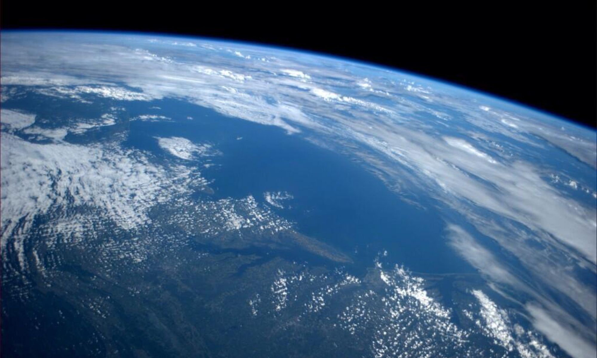 A cropped view of Maryland from space.