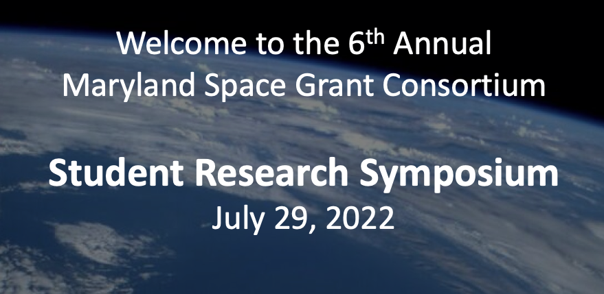 Banner for 2022 MDSGC Student Research Symposium, July 29, 2022.
