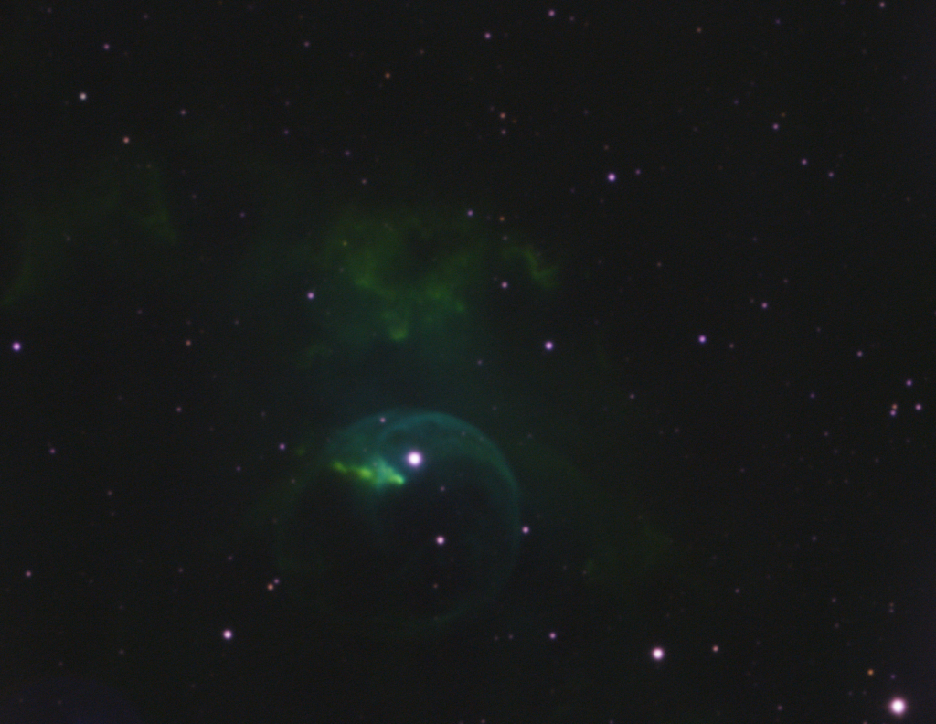 Color image of the bubble nebula
