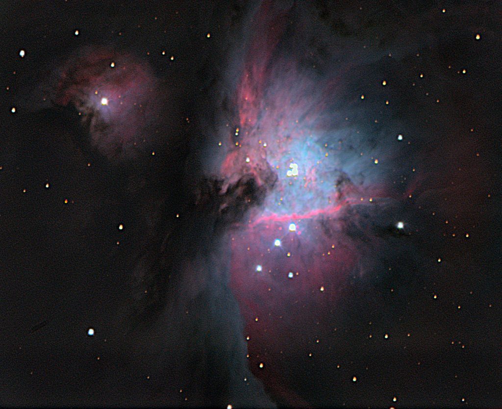 Processed image of Orion Nebula