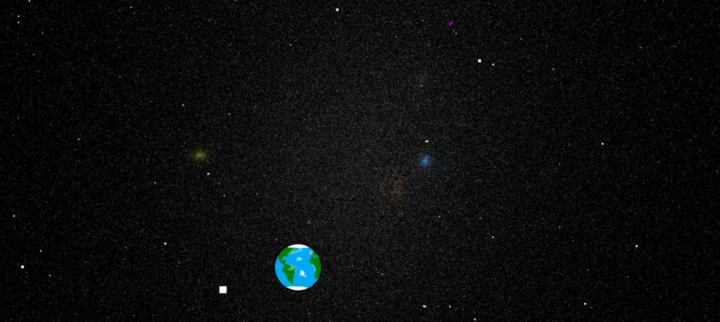 Partial screenshot showing the stellar position visualizer.